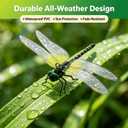5 x 6 Pack Dragonfly Clip,Fake Dragonflies, Humming Bird Stakes Fake, Plastics Dragonfly for Garden Stakes Decor Yard Ornaments for Hat,Deer and Horse,Fly Scare Devices for Indoor Outdoor (6pck)