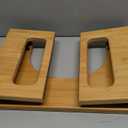 AmazerBath 8.5 Inches Bamboo Toilet Stool Squat for Adult, Foldable Squatting Potty Stool for Bathroom, 0.79" Thickness Poop Stool with Non-Slip Strip, No Assembly Required, Dark Wood Color