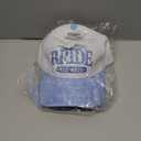 Put It On My Husband's Tab Funny Trucker Hats Women Vintage Adjustable Baseball Cap Embroidery Fashion Trucker Hat (Bride - White/Blue)