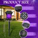 2 Pack Solar Bug Zapper Outdoor Mosquito Repellent with 365nm UV Light, 2 Light Modes & 4 Installation Ways, Waterproof Fly Zapper Lamp for Moths,Gnats,Flies Indoor Patio Garden(Fashion)