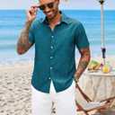 COOFANDY Mens Hawaiian Shirts Short Sleeve Button Down Aloha Shirt Casual Beach Clothes (XXL)