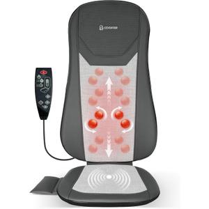 COMFIER Shiatsu Full Back Massager for Chair with Heat, with 2 Shiatsu Speeds,Heated Chair Massage Pad with Spot,Seat Cushion,Neck Massager,for Home Office use,Gifts for Women Men Mom Dad