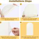 6.6 ft Arch Backdrop Cover Beige - Double-Sided Spandex Arch Covers Stretchy Backdrop for Balloon Arches Birthday Party Baby Shower Banquet Wedding Photo Background