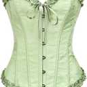 SZIVYSHI Corset Tops for Women, Bustier Shapewear Lingerie, Lace Waist Push Up Bodysuit M