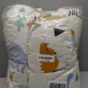 Joyreap 3pcs Cotton Comforter Set for Kids, Dinosaur Twin Size Cotton Bedding Comforter for Boys Girls, White n Orange Reversible Design, Soft n Cozy Comforter for All Season- 68x88 inches