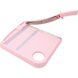 12" Paper Cutter, Precision Cut with Safety Protection and Blade Lock, 12 Sheet Capacity, Great for Cardstock, Cardboard, Photo, Vinyl, Crafts, Scrapbook (Pink)