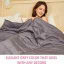 Hiseeme Soft Weighted Blanket for Adult (15lbs, 48''x72'') Evenly Distributed Weight - Enjoy Natural Deep Sleep (Dark Grey)