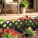 LaLaGreen Garden Edging Border (23x8.5 Inch, 10 Pack) Black Plastic Fence Panels, Landscape Edging for Yard Lawn Patio Pathways Trees, Decorative Flower Bed Borders Outdoor Style Decor