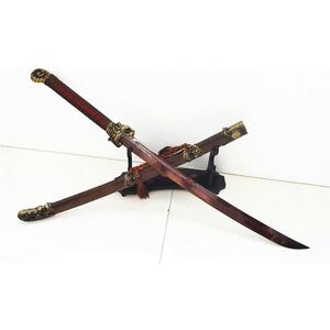 Zhmyyxgs Hand-Forging Dragon/Tiger Broadsword Dao Sharp Blue Damascus Steel Kungfu