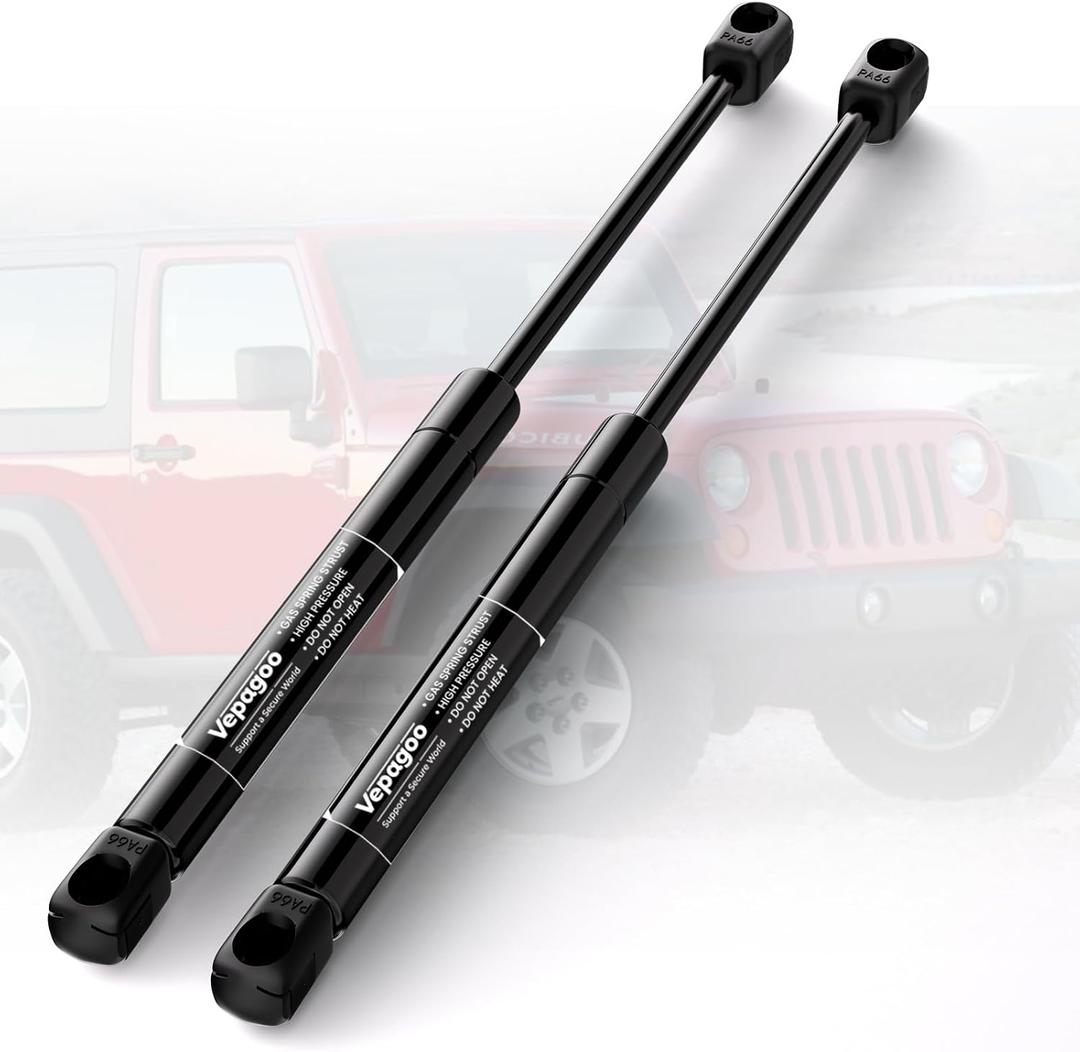 Vepagoo Rear Window Glass Struts Shocks Fit for Jeep Wrangler YJ 1987-1995 Sport Utility 2-Door, 4761 Liftgate Back Window with Factory Hardtop (Excludes Aftermarket Top)