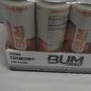 BUM Sugar-Free Energy Drink, Orange Sunrise - Lightly Carbonated & No Artificial Colors, Natural Caffeine & Citicoline for Energy & Focus, Brain Boost & Workout Sports Beverage - 12 oz, Pack of 12, BBD 09/12/2027