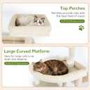Globlazer 80in Extra Large Cat Tree Tower for Large Adult Cats, Heavy Duty Cat Condo Stand with Oversized Fan-Shaped Perch & 6 Sisal Scratching Posts, S80, Beige