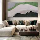 MLART99 Large Green and White Abstract Canvas Minimalist Artwork Textured Painting for Living Room Bedroom Office Modern Wall Decor 29x58 Inch