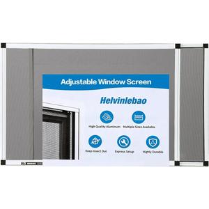 Expandable Window Screen，10" H x 19"- 36" W Adjustable Window Screen