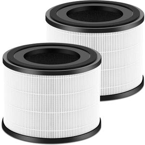 2-Pack AP-S0610L Filter Replacement Filter, Only Compatible with MOOKA AP-S0610L Air Purifier, for Large Rooms in Homes up to 1200 Square Feet (White)