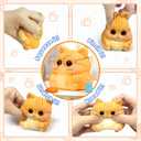 Cat Squishy Toy, Soft TPR Stress Relief Sensory Squeeze Toys, Cute Kawaii Desk Toy, Birthday Gift and Party Favor for Kids and Adults