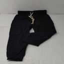 Mens Cargo Joggers Pants Elastic Waist Drawstring Baggy Sweatpants Techwear Pants for Men (Large, Black)