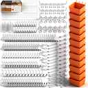 HORUSDY 309 PCS Pegboard Hooks Assortment Kit 17 Types Heavy Duty Peg Board Hooks & Organizer Accessories Fits 1/8 & 1/4 Inch Pegboard Durable Metal Wall Hooks for Garage Kitchen Workshop