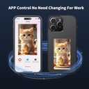 Ink Phone Case for iPhone 14 PRO MAX, Smart Picture Case with APP Control, Strong TPU Protection, Black