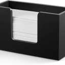 Paper Towel Dispenser Countertop, Wooden Bathroom Paper Towel Holder, Black Napkin Holder for Kitchen, Countertop Multifold C-Fold, Z-Fold, Trifold Paper Hand Towel Dispenser for Bathroom Toilet (11.02" x 4.65" x 6.57")