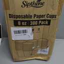 300 Pack 8 oz Paper Cups, Disposable White Hot and Cold Coffee Cups for Water, Tea, Juice, Cocoa, Bulk Party Office Home Travel