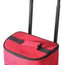 dbest products Ultra Compact Cooler Smart Cart, Red Insulated Collapsible Rolling Tailgate BBQ Beach Summer (Standard)