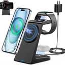 3 in 1 Magnetic Wireless Charging Station Apple 20W Mag-Safe Charger Stand Magnetic Wireless Charger for iPhone 16 15 14 13 12 Pro/Pro Max/Plus/Mini AirPods 2/3/Pro iWatch Ultra/8/7/SE/6/5/4/3/2