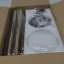 36 Inch Flush Mount Ceiling Fans with Lights and Remote, Dimmable, 5 Blades Wood Ceiling Fan with Light, Low Profile Outdoor Indoor Modern Ceiling Fan for Patio Office (Black Walnut)