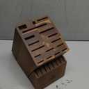 ENOKING Knife Block without Knives, Large Knife Holder- 25 Slots Acacia Wood Universal Knife Block, Butcher Block Countertop for Knife Storage Organizer