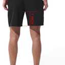 UIQUR Mens Athletic Shorts Running Shorts Quick Dry Workout Shorts 7"/ 9" Lightweight Gym Basketball Shorts Zipper Pockets (Black, M)