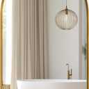 ANDY STAR Arched Mirror, 24 x 36 Inch Gold Wall Mirror in Stainless Steel Metal Frame, Arch Top Rounded Corner 1 Inch Deep Set Design Wall Mount Hangs Vertical