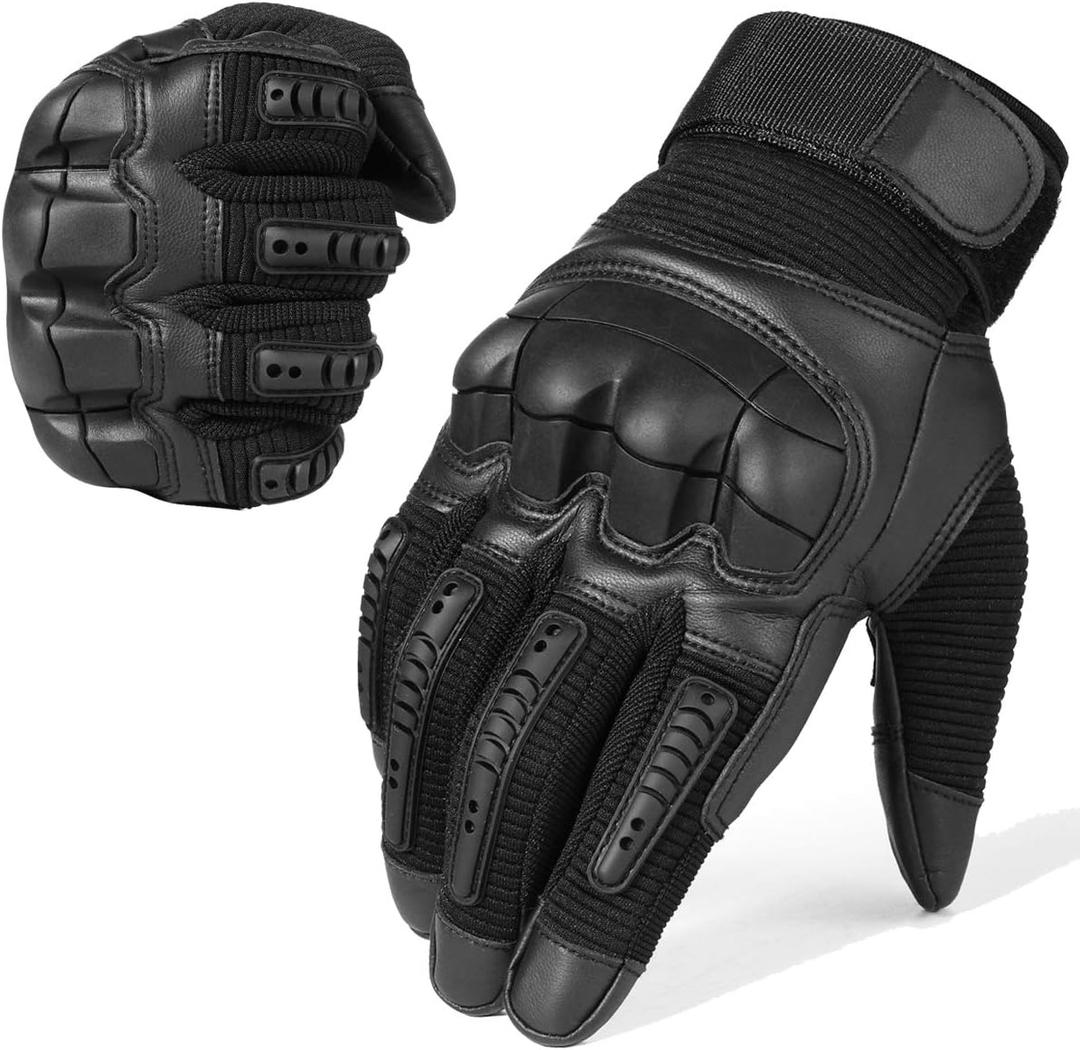 WTACTFUL Tactical Gloves for Men - Touch Screen - Airsoft Motorcycle Outdoor Costume (Small, Black)