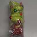 1ft Tabletop Bendable Mini Christmas Tree with LED Light Small Whimsical Lime Green Xmas Tree with Top Ball Table Centerpiece Decoration with Ball Mini Ladder for Party Home