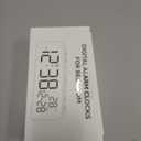 Netzu 3-in-1 Digital Clocks for Living Room with Temperature, Date & Time Display - 4 Levels Birghtness, 3 Volumes, Small & Compact Plug-in Alarm Clock for Bedroom, Office (Black)