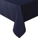 sancua Rectangle Tablecloth - 60 x 84 Inch - Stain and Wrinkle Resistant Washable Polyester Table Cloth, Decorative Fabric Table Cover for Dining Tables, Buffet Parties and Camping, Navy
