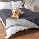 PetAmi Waterproof Dog Bed Cover, Reversible Furniture Protector for Cats & Dogs, Washable Blanket for Couch Seat, 102x82 Gray (Grey)