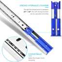 22 Inch Soft Close Drawer Slides,4 Pairs Heavy Duty 100 LB Capacity Full Extension Ball Bearing Side Mount Drawer Glides