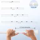 Mcrbeay Shower Curtain Rod, 1" Diameter Heavy Duty Tension Shower Rod, Non Slip Adjustable 28-102 inch No Drilling Shower Curtain Rods Spring Tension For Bathroom, Shower Stall, No Rust, White