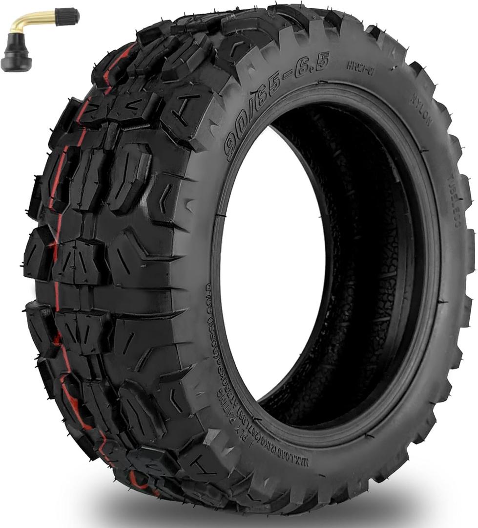 11 Inch Off Road Scooter Tire, 90/65-6.5 Tubeless Tire Heavy Duty Vacuum Snow Tyre Fit for Dualtron Ultra/Dualtron Thunder/Zero 11x/Speedual Plus/Kaabo Wolf Warrior Electric Scooter
