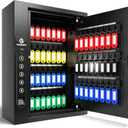 XDeer 60-Key Lock Box with Deposit Slot & LED Light, Wall Mount Key Cabinet for Hotels & Offices 1PCS