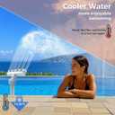 Adjustable Pool Fountain with 5 Nozzles for Above Ground and Inground Pools, 360 Direction Control with 2 Adapter, High-Efficiency Cooling Waterfall Sprinkler and Aerator (2025 Upgrade) (White)