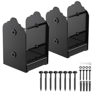 4x4 Post Base, 2Pcs Stainless Steel Adjustable Post Anchor Bracket (Internal 3.5 x 3.5), Adjustable Post Base for Pavilion Deck Porch Handrail Railing Support Decorative Anchor Plate