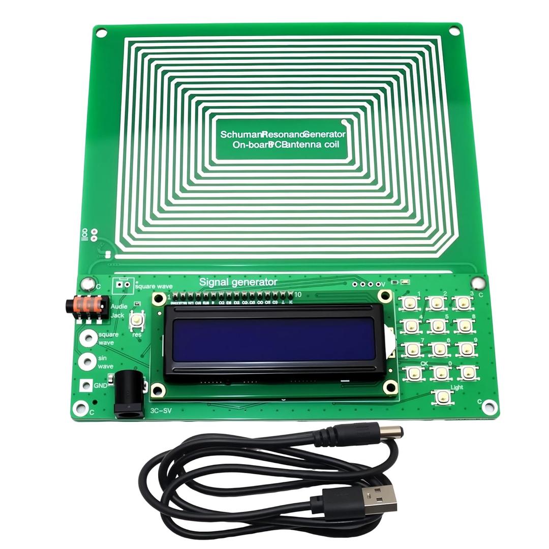 Schumann Wave Resonance Generator 7.83Hz,Adjustable Sine Wave Resonance Generator 0.01Hz~200000Hz Ultra-Low Frequency Pulse Generator Comes with A Complimentary Power Cord