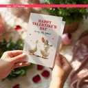 2 x Funny Valentines Day Card for Him Her, Cute Goose Lovers Happy Valentine's Day Card with Envelope & Sticker (5x7 IN, 1 Set) (Red)