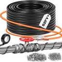 3FT~200FT Heat Tape for Water Pipes, -40F Deicing Cable,Pipe Heat Cables for Roof,GutterFarmFreeze Protetion Heating Wires, Heated Water Hose,Plumbing Fixtures,120V 5W/FT (120FT)