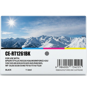 Epson CE-RT1261BK Remanufactured INK Cartridge, Pack of 4 