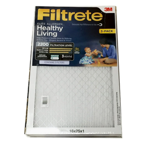 Filtrate HpAir Filter 16x25x1 3Pack