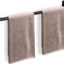 Bathroom Towel Bar, 24 Inch Towel Racks for Bathroom Wall Mounted, Heavy Duty Hand Towel Holder Organizer, Modern Home Decor Towel Rod, Matte Black Single Bar