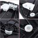 Front Left Driver Side Power Window Regulator with Panel w/o Motor Compatible for 2016-2021 KIA Optima 82471-D4000
