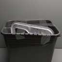 IRIS USA Cat Litter Box, Large Cat Box Enclosure, Top Entry with Litter Catching Lid, Enclosed with Scoop, Gray/White